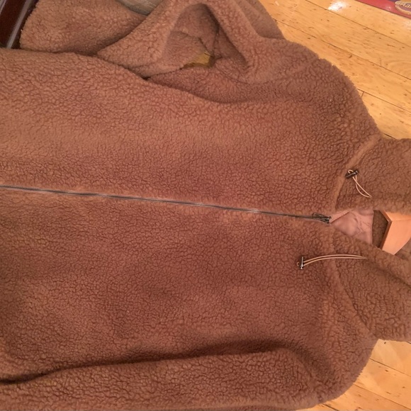 Cosy freece coat. M, caramel. P2P 25 Lenght 30 - Picture 5 of 5